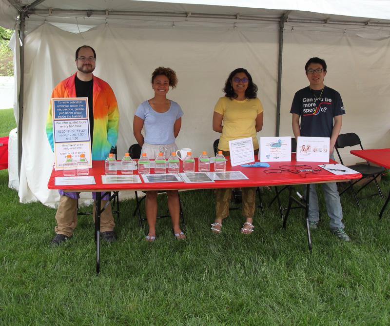 Staff at the Zebrafish facility booth at WestFest
